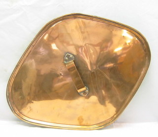 A 19th Century copper saucepan lid 25"