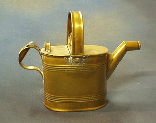 A Victorian brass hotwater carrier