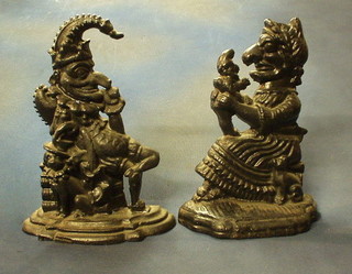 2 reproduction Victorian iron door stops "Punch and Judy"