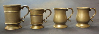 A Victorian pint tankard, do. half pint tankard and 2 other Victorian half pint tankards 1 marked W R Loftus 321 Oxford Street