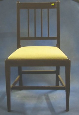 A set of 6 19th Century mahogany stick and rail back dining chairs 