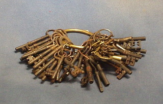 A large collection of antique door keys, removed from the Old Ship Hotel Brighton