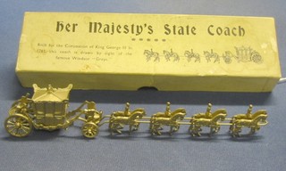 A gilt metal model of George III State coach by Britons Ltd no. 44D