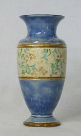 A Royal Doulton salt glazed vase, the base marked 5693 F, 8"