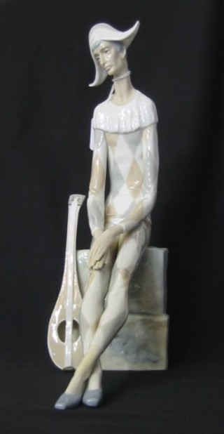 A Lladro figure "Sad Harlequin", by Fulgencio Garcia, the 15"