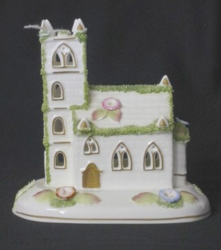 A Coalport porcelain model "The Village Church" 6"