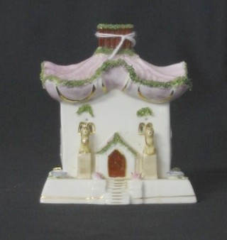 A Coalport porcelain pastel burner "Park Folly"  4"