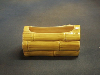 A Sylvac pottery vase in the form of a bundle of bamboo, the base marked 5377 6"