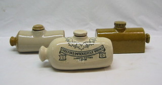 A Doulton improved stoneware hotwater bottle and 2 others