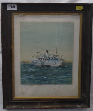 A watercolour drawing "Pakistani Cruise Liner" 9" x 7"