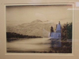 Johnstone Baird, an etching "Loch Katarine" 9" x 12"