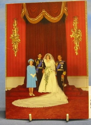 A Royal Christmas card 1981, the cover with the wedding of Prince Charles and Lady Diana