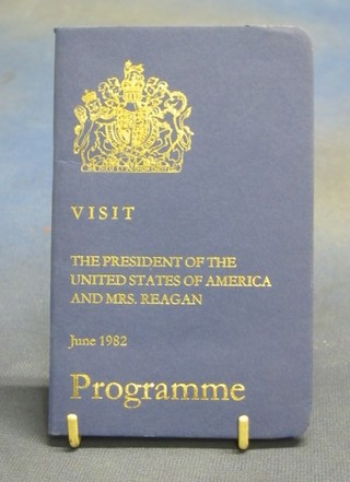 The programme for the visit of President Regan of the United States of America June 1982