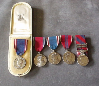 A group of 5 medals to Frederick Henry Absalom comprising: Royal Victoria medal Silver, George V Silver Jubilee medal 1935, George VI Coronation medal 1937 and Queen Elizabeth II Coronation medal 1953, a George V issue Royal Household Faithful Service medal 1911-1931 with 2 bars 30 years service and 40 years service together with 2 Citations for the Royal Victoria medal and Royal Household Long and Faithful Service medal