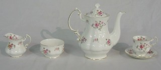 A Paragon 15 piece Fragrance pattern coffee service (a gift from HM The Queen)comprising: coffee pot, cream jug, sugar bowl, 6 coffee cups and 6 saucers