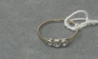 A lady's 3 stone diamond engagement ring
