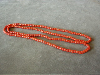 A string of coral beads