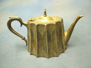 A Victorian Britannia metal teapot