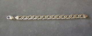 A silver bracelet