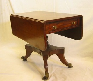 A Continental elm farmhouse kitchen table, raised on turned supports 81" 