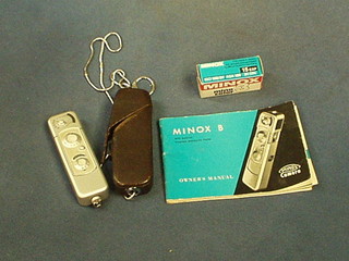 A Minox B spy camera complete with instructions