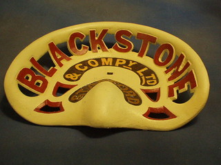 A Blackstone & Co. Ltd Stratford cast iron tractor seat