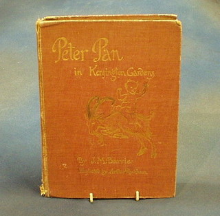 J M Barry, 1 vol. "Peter Pan in Kensington Gardens" with dedication in front to Dear Jeffery from Arthur Rackham Christmas 1907