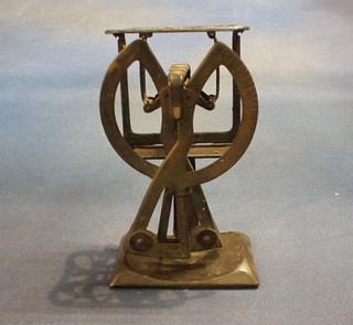 A pair of 19th Century Continental metal letter scales