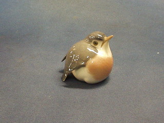 A Royal Copenhagen porcelain figure of  a bird, base marked Denmark 2266,  2 1/2"