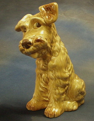 A Sylvac model of a seated Terrier, the base impressed 1380 marked Sylvac, 11"
