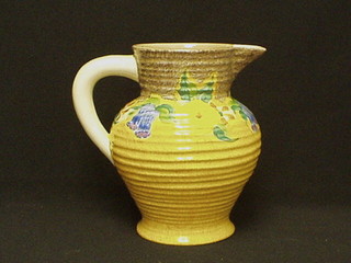 A Clarice Cliff Canterbury Bells pattern jug the base marked 564, 7"