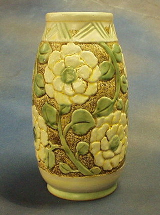 A Bourne Denby Dorothy Wise pottery vase 11"