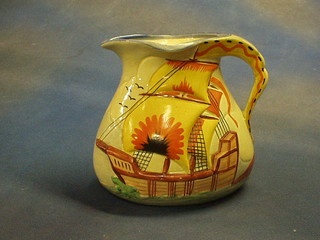 A 1936 Wade Heath pottery jug decorated a galleon