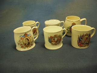 A collection of Coronation mugs