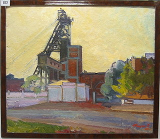 Grygoriy Shyshko, oil painting on board "Study of an Iron Orr Mine" 18" x 21"