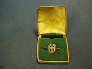 A silver Boy Scouts Thanks Badge, boxed 