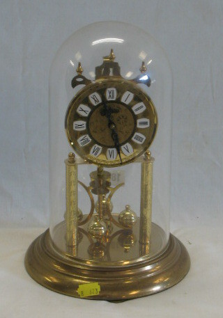 A gilt metal 400 day clock
