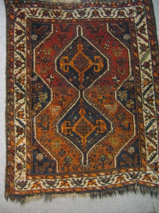 A contemporary Eastern rug with geometric design