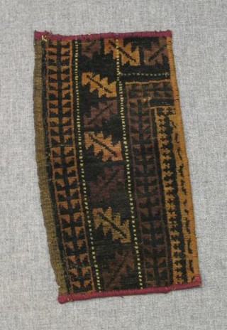An Eastern slip rug 20" x 11"