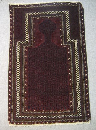 A contemporary Belouch prayer rug 60" x 38"
