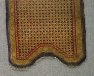 A shaped Mongolian rug 30" x 23"