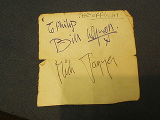 The autographs of Bill Wyman and Mick Jagger