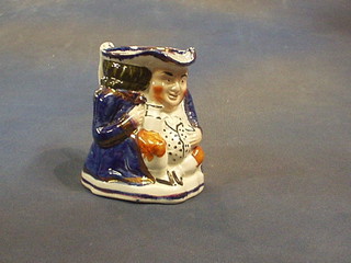 A Staffordshire Toby jug of Toby Philpot 5" 