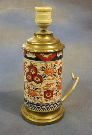A Japanese Imari porcelain vase 6" converted to an electric table lamp