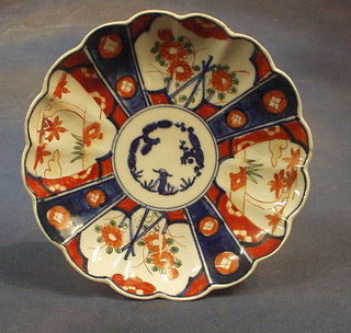 A 19th Century Japanese Imari porcelain plate with lobed border and panel decoration 8"