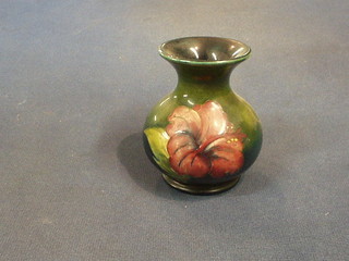 A Moorcroft club shaped vase 4"