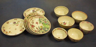 6 19th Century Oriental porcelain tea bowls and 6 Oriental porcelain saucers