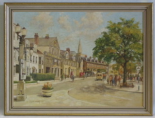 I G Winder, oil painting on board "Carfax Horsham" signed and dated 1969 14" x 19"