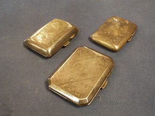 3 silver cigarette cases