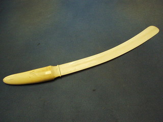 An ivory newspaper opener, 18 1/2"